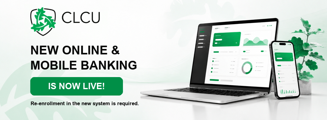 CLCU Online Mobile Banking Now Live Banner
